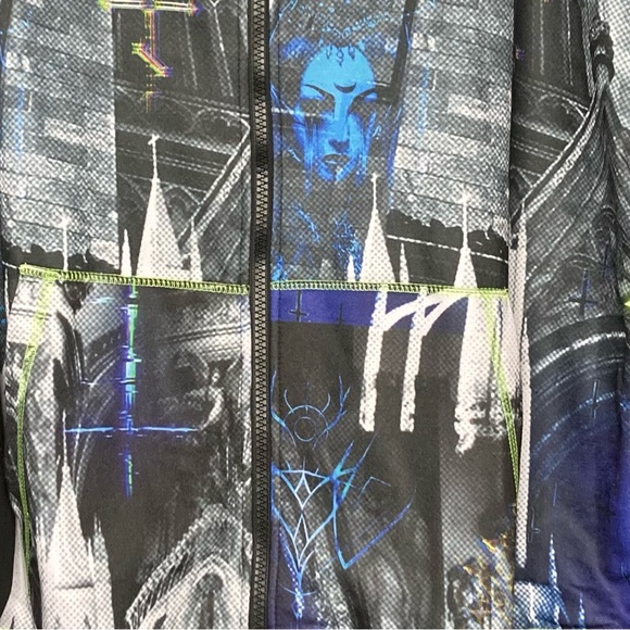 Widow Casual Corruption Gothic Graphic Zip Up Hoodie Large - Picture 4 of 6